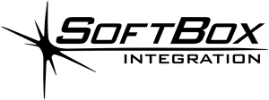 Le logo SoftBox Integration comporte un texte noir en gras avec SoftBox au-dessus de Integration, ainsi qu'un graphique stylisé en forme d'étoile sur le côté gauche - parfait pour mettre en valeur le matériel de votre soirée-bénéfice de la Fondation de l'ENC.